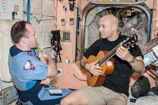 NASA image: Parmitano and Misurkin in Node 1