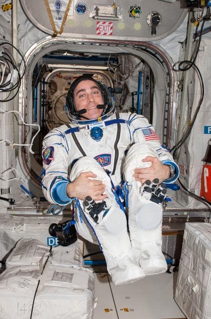 NASA image: Cassidy in Columbus module