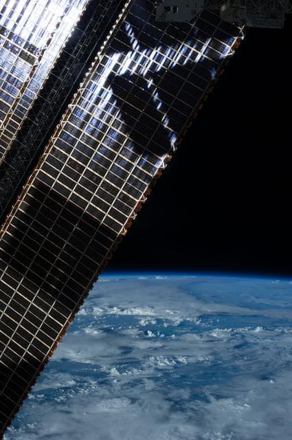 NASA image: Solar Array and Earth Observation