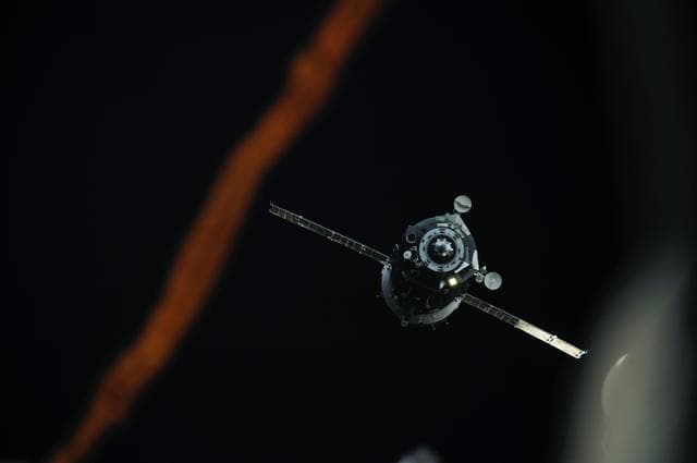 NASA image: Soyuz TMA-08M spacecraft departure