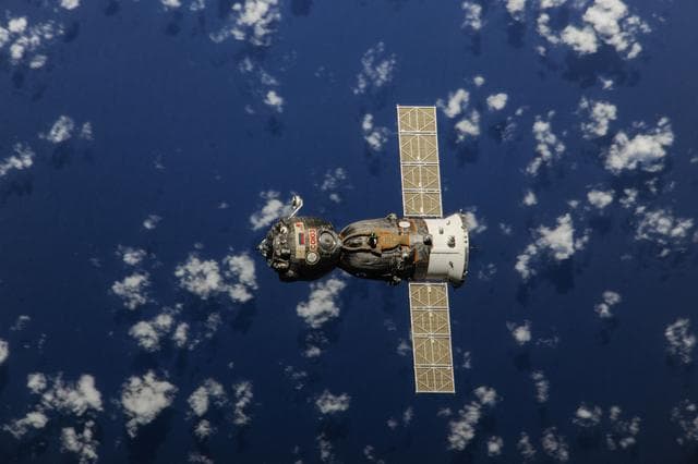 NASA image: Soyuz TMA-08M spacecraft departure