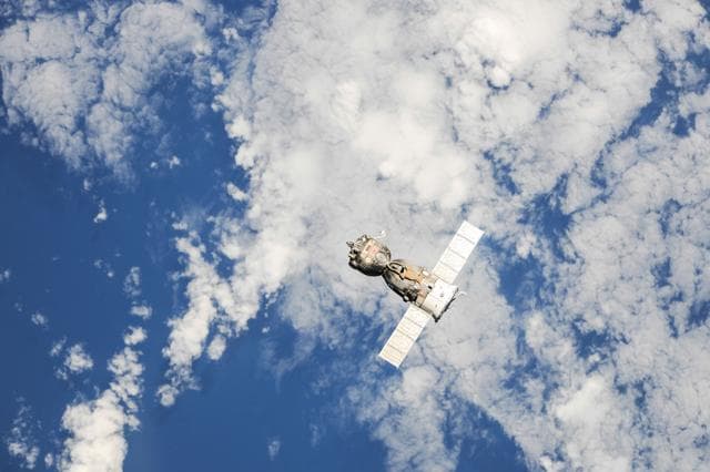 NASA image: Soyuz TMA-08M spacecraft departure