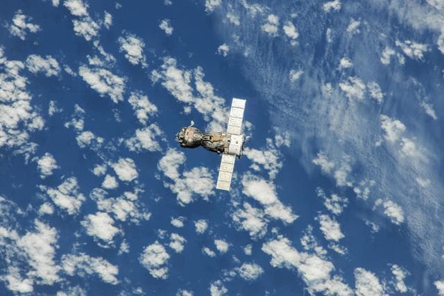 NASA image: Soyuz TMA-08M spacecraft departure