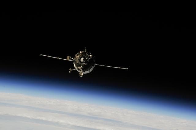NASA image: Soyuz TMA-10M spacecraft approach to ISS