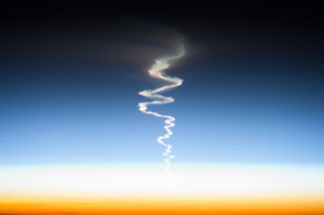 NASA image: Test launch of a Topol/SS-25 missile