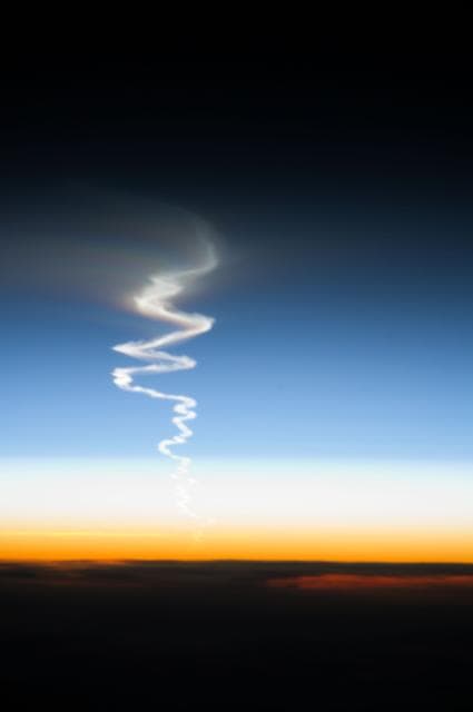 NASA image: Test launch of a Topol/SS-25 missile