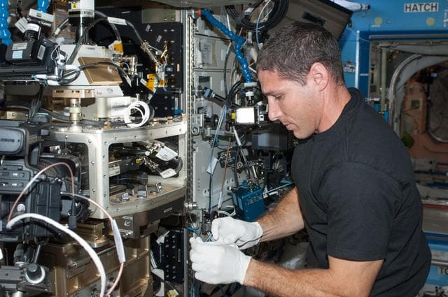 NASA image: Hopkins in U.S. Lab with FIR/FCF