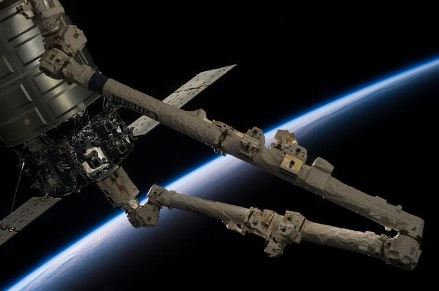 NASA image: Cygnus release by Canadarm2.
