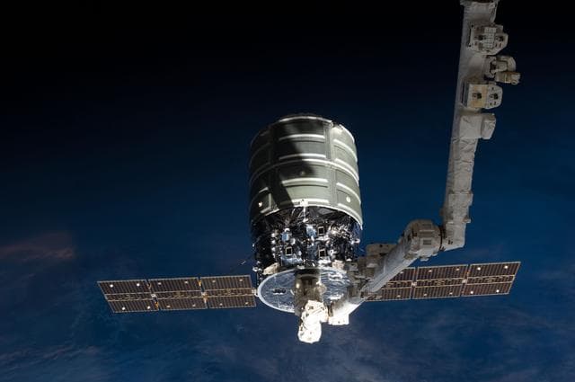 NASA image: Cygnus release by Canadarm2.
