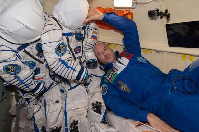 NASA image: Parmitano in Soyuz spacecraft