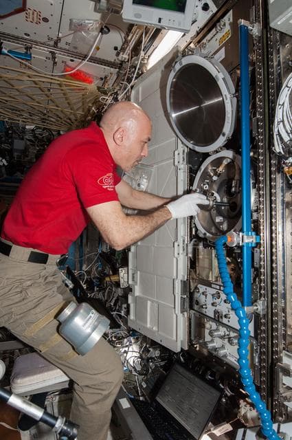 NASA image: Parmitano with CIR MDCA in U.S. Lab