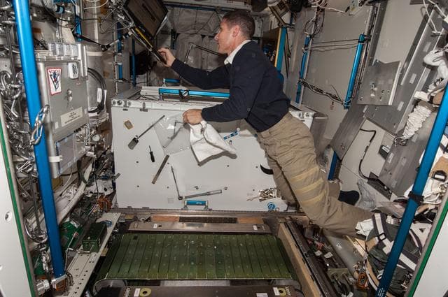 NASA image: Hopkins with COLBERT in Node 3