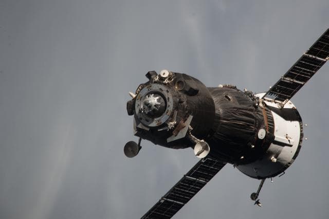 NASA image: Soyuz Spacecraft TMA-09M departs the ISS
