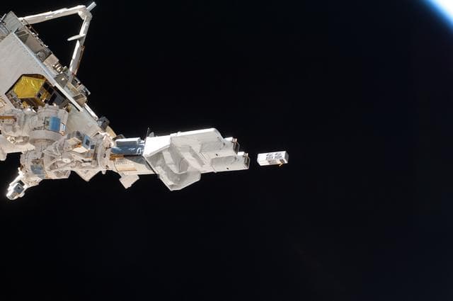 NASA image: TechEdSat Satellite Deployment