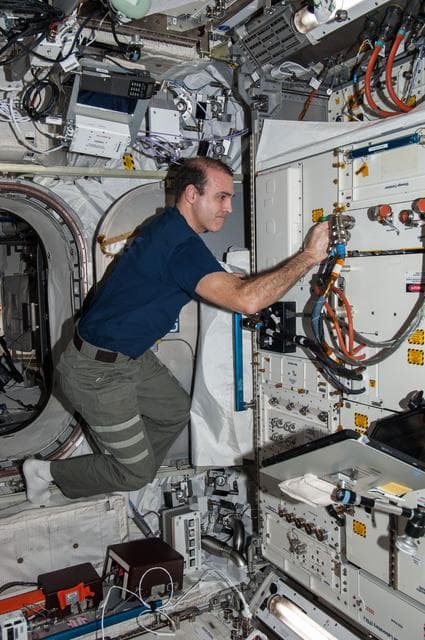 NASA image: Mastracchio works at the FSL in the Columbus Module