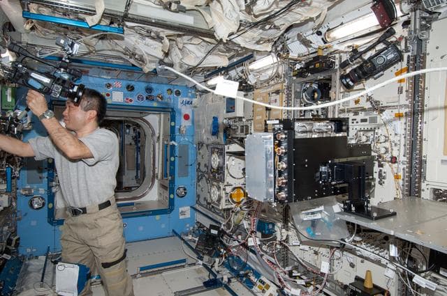NASA image: Marangoni Deformation 10 (MD10) Installation