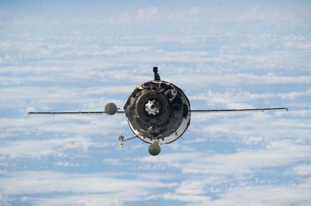 NASA image: Soyuz TMA-12M spacecraft on approach to the ISS