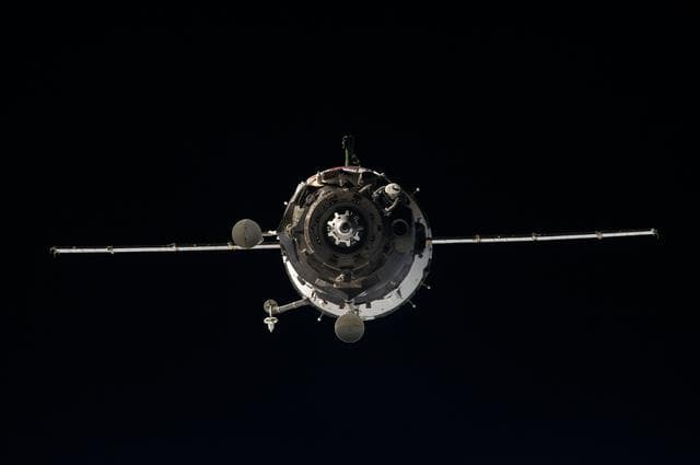 NASA image: Soyuz TMA-12M spacecraft on approach to the ISS