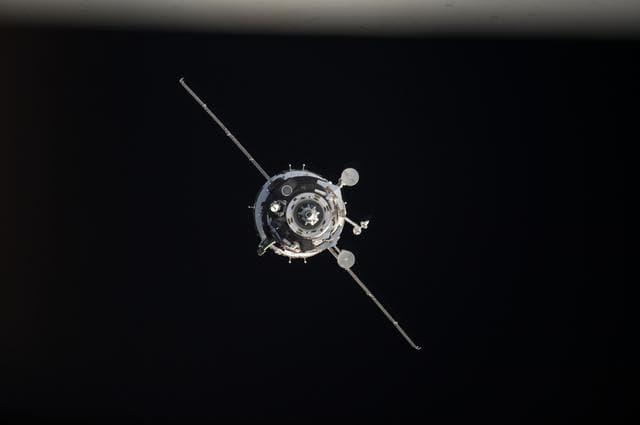 NASA image: Soyuz TMA-12M spacecraft on approach to the ISS