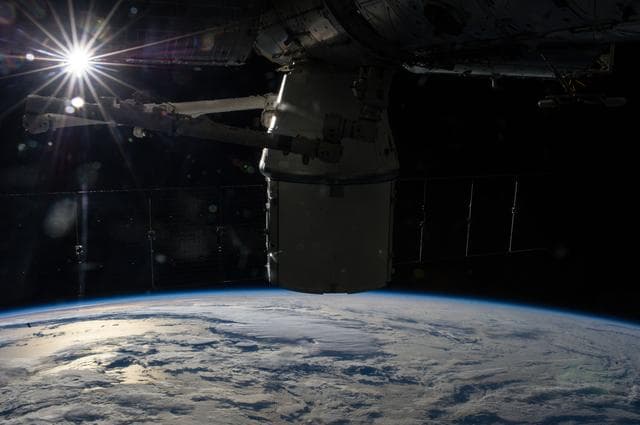 NASA image: Dragon Spacecraft berthed at Node 2 Nadir Hatch