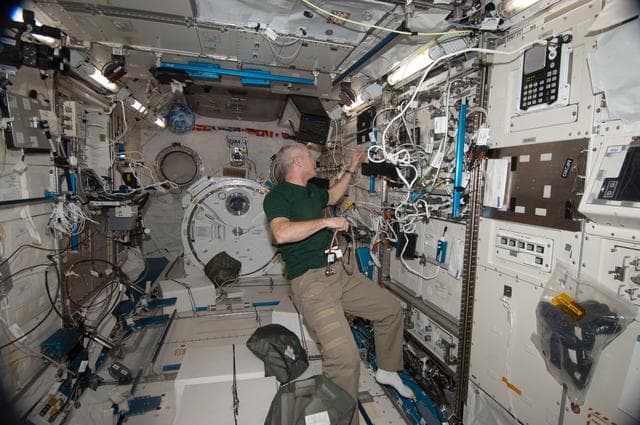 NASA image: Swanson conducts NanoRacks BioRack Troubleshooting