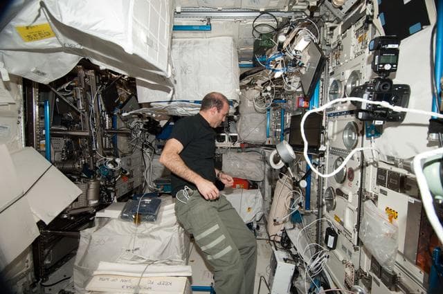 NASA image: Mastracchio during WPA Prepacking