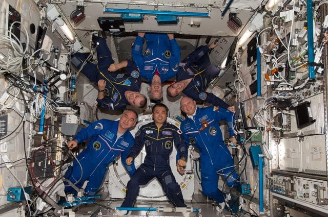 NASA image: Expedition 39 Crewmembers Inflight Portrait