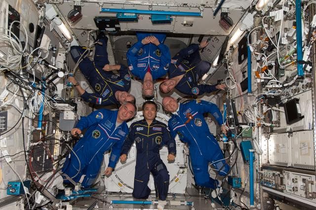 NASA image: Expedition 39 Crewmembers Inflight Portrait