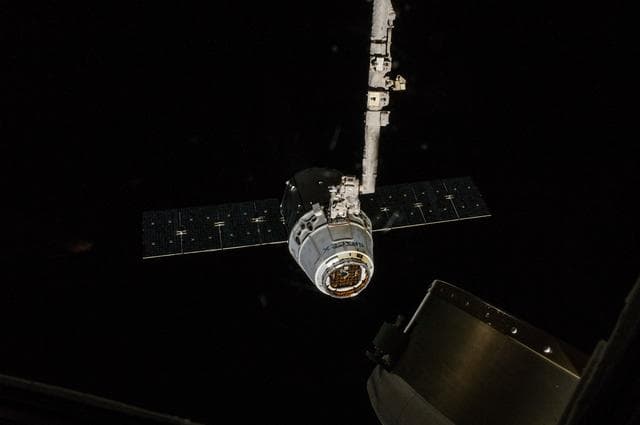 NASA image: SpaceX Dragon undocking from the International Space Station