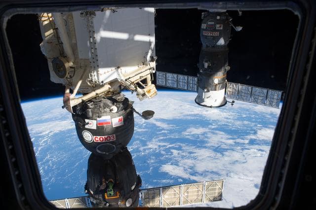 NASA image: Soyuz and Progress docked on ISS