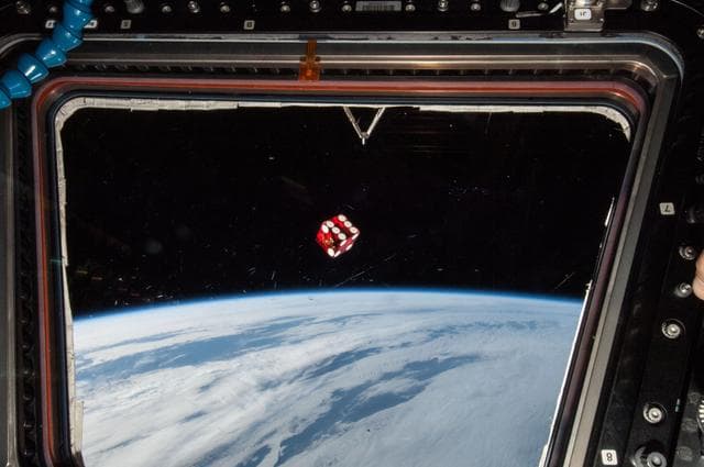 NASA image: Dice in space