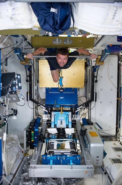 NASA image: Wiseman with aRED in Node 3
