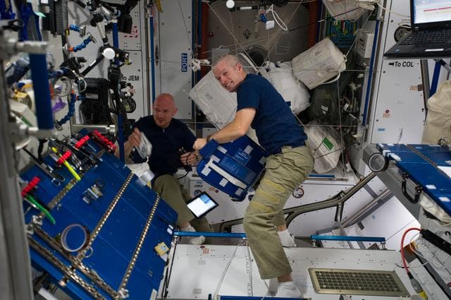 NASA image: Swanson and Gerst in Node 2
