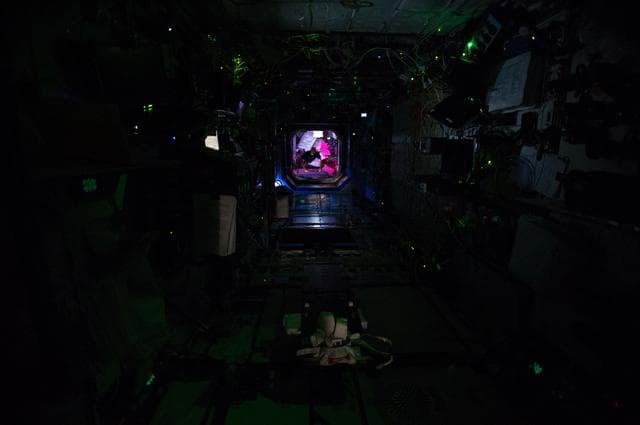View down length of U.S. Lab