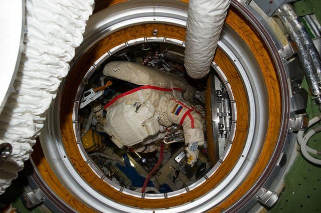 NASA image: Russian ORLAN space suits ready for EVA 38