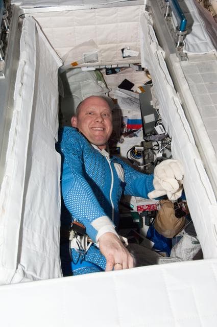 NASA image: Artemyev post-EVA