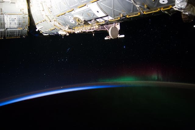 NASA image: Orion rising and Auroras