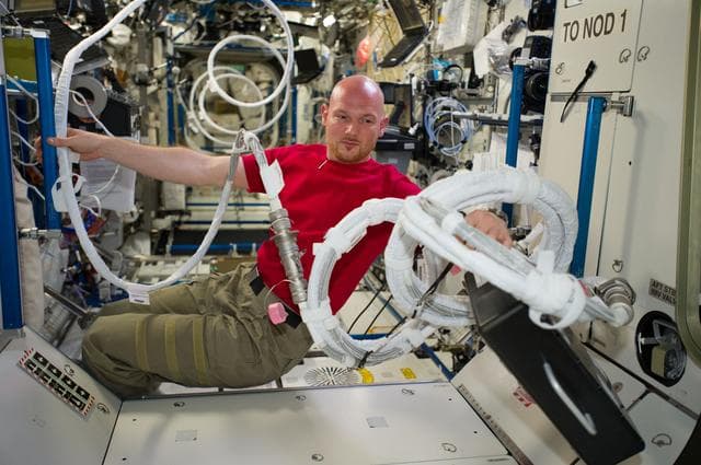 NASA image: Install of Cygnus controller cable