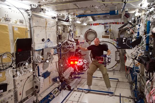 NASA image: SPHERES-Vertigo experiment