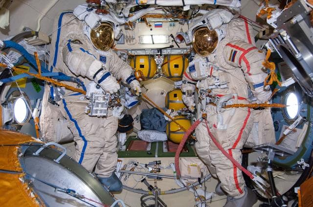 NASA image: Russian Space Suits ready