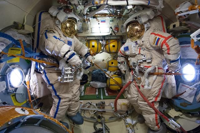 NASA image: Russian Space Suits ready