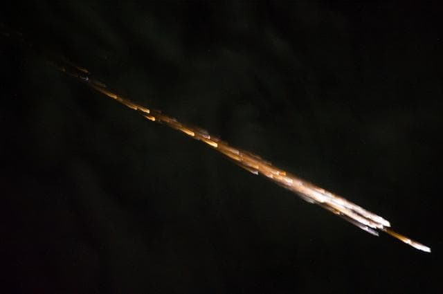 NASA image: Cygnus 2 reentry