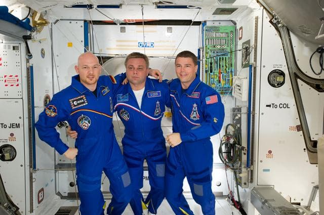 NASA image: Expedition 40 crew on-orbit portrait