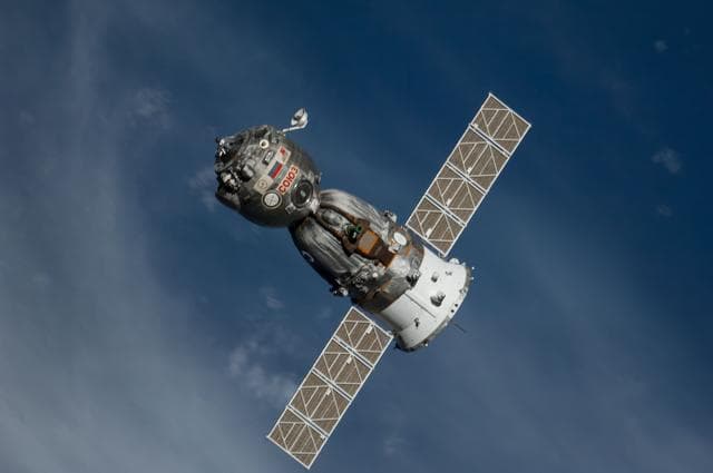 NASA image: Soyuz TMA-12M/38S after undocking from the ISS