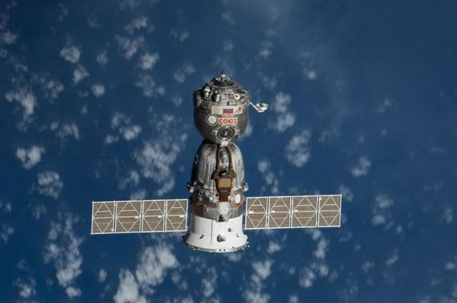 NASA image: Soyuz TMA-12M/38S after undocking from the ISS
