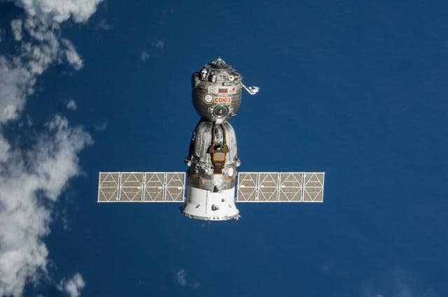 NASA image: Soyuz TMA-12M/38S after undocking from the ISS