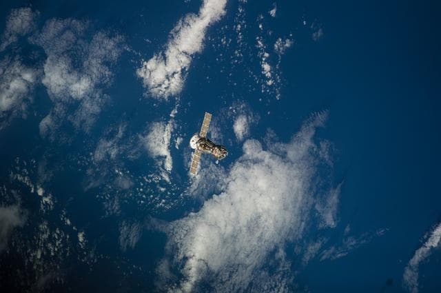 NASA image: Soyuz TMA-12M/38S after undocking from the ISS