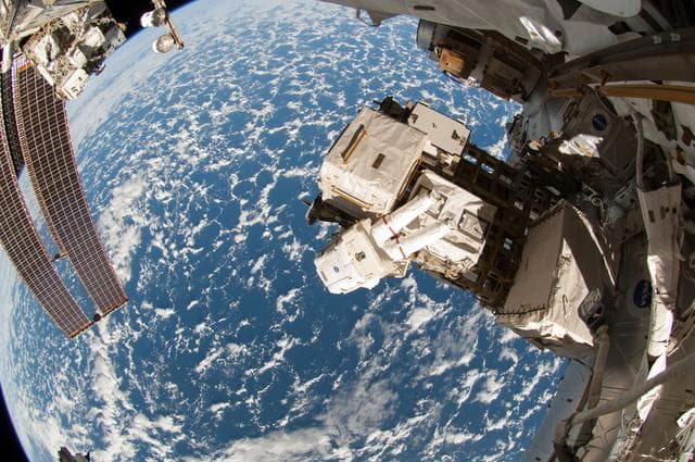 NASA image: Wiseman during EVA 27