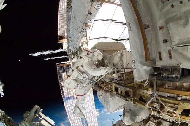 NASA image: Wiseman during EVA