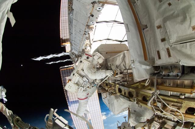 NASA image: Wiseman during EVA